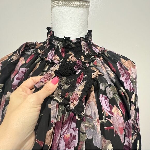 NWT The Kooples Floral Smocked Mock Neck
Mini Dress womens size 8 - Picture 10 of 16